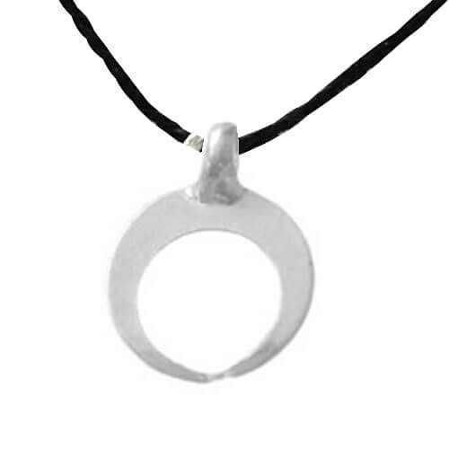 Pure Silver Chand Nazar Charm Pendant with Cotton Thread Round pendal Traditional Evil-Eye Protection for Newborn Babies & Kids